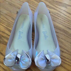 Mini Melissa Barbie Flats - Shimmering Silver